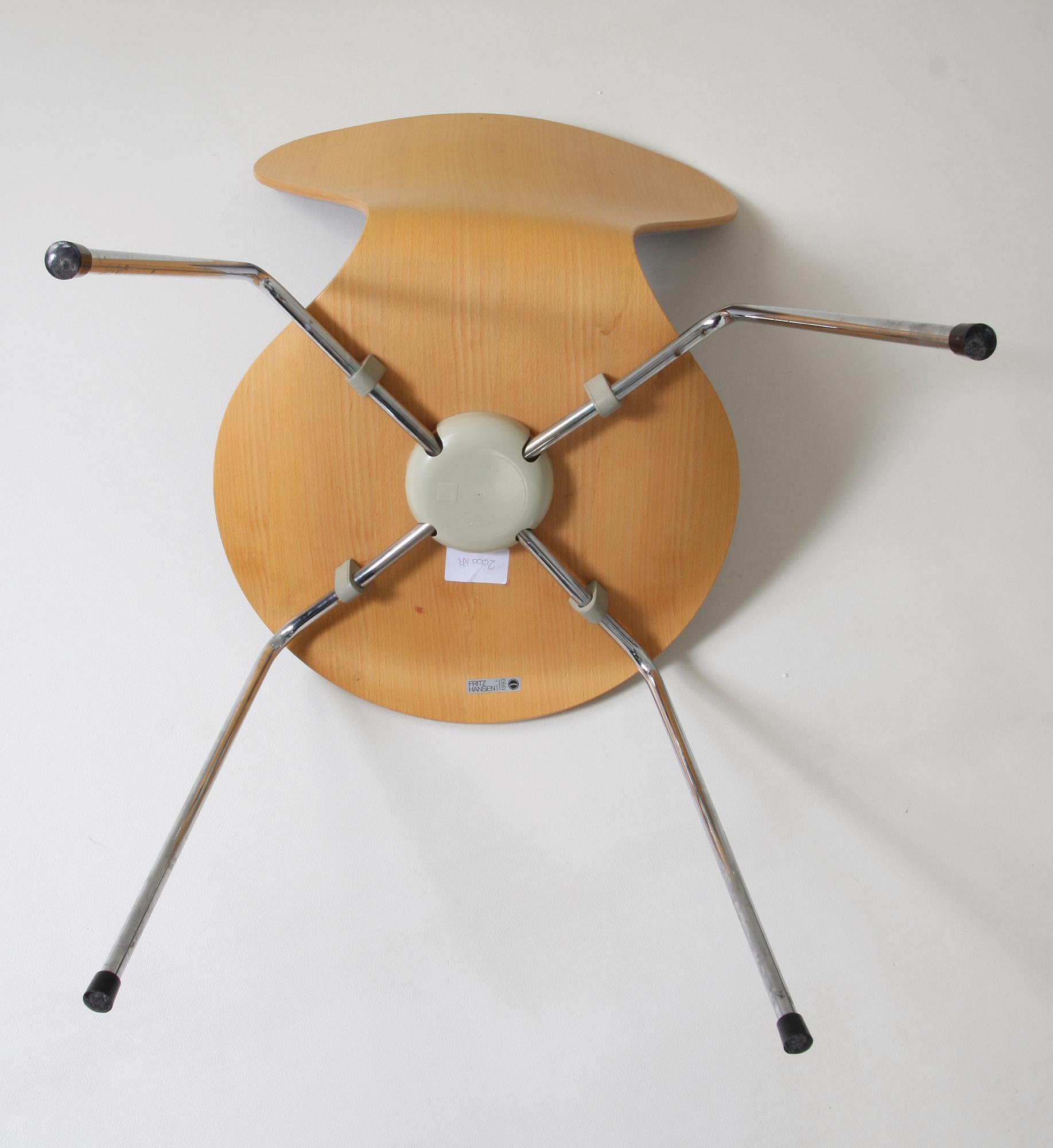 STOLAR, 6 st, "Sjuan", Arne Jacobsen för Fritz Hansen.