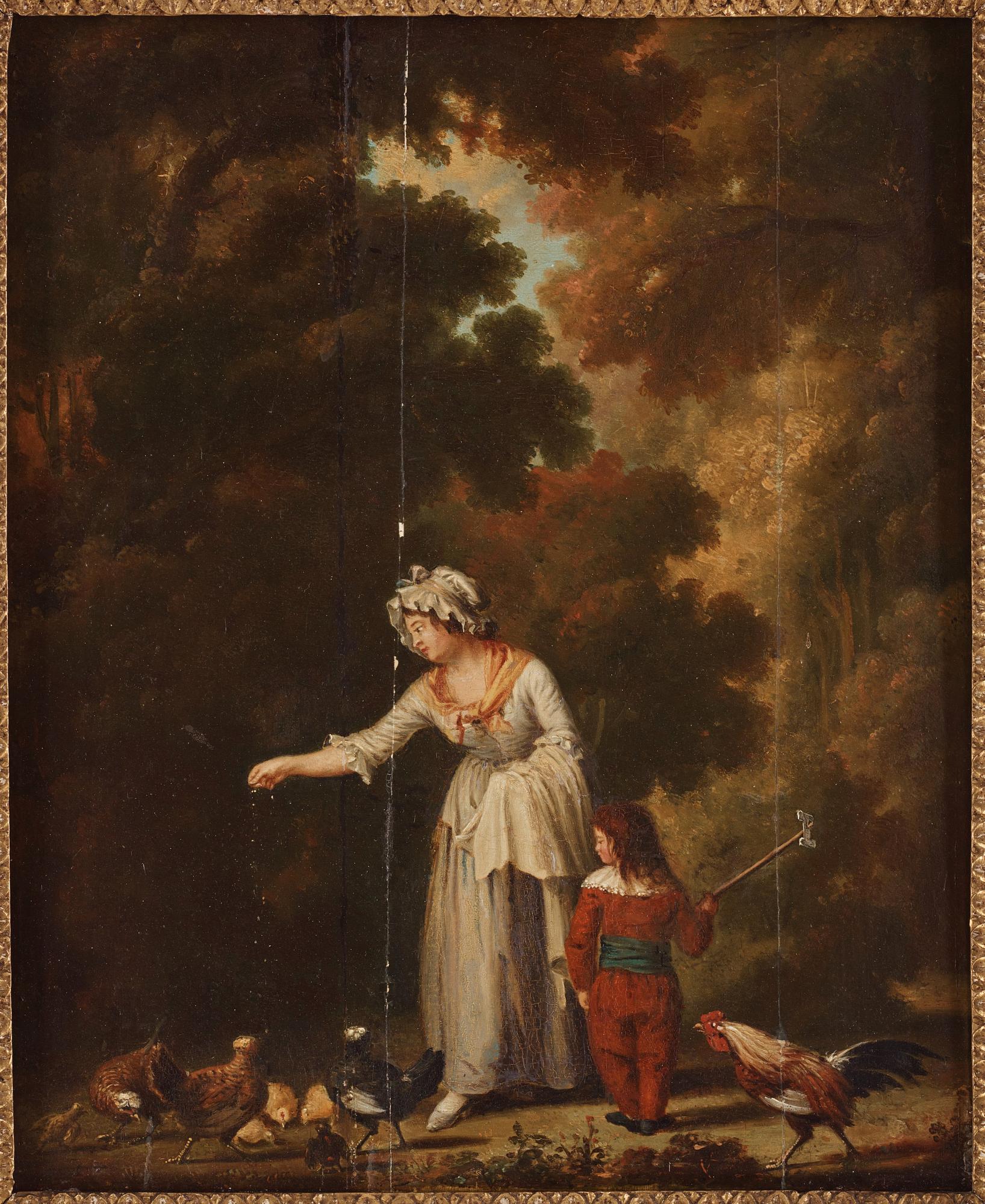 Pehr Hilleström, "Hönsmatning i landskap" (Feeding Chickens in the Landscape).