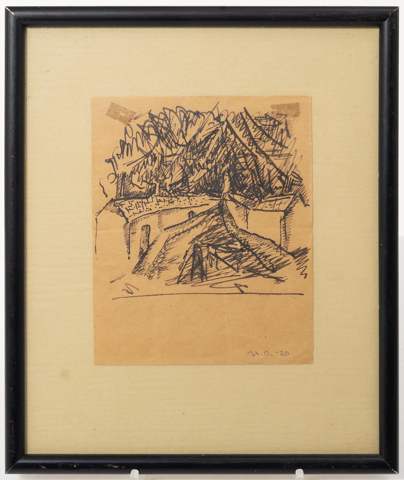 Axel Olson, Street scene and a pastoral motif.