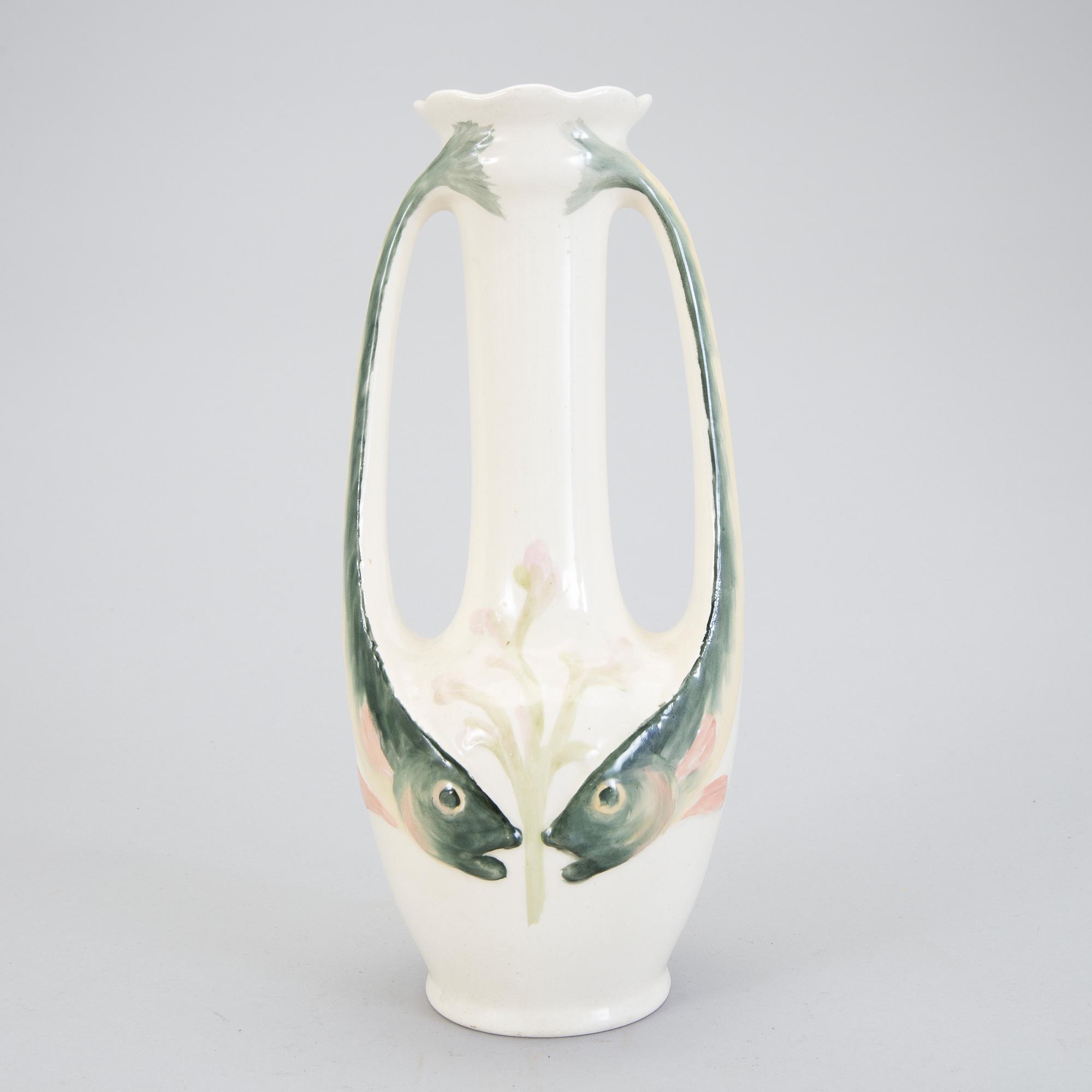 VAS, flintgods, jugend, Rörstrand, omkring 1900.