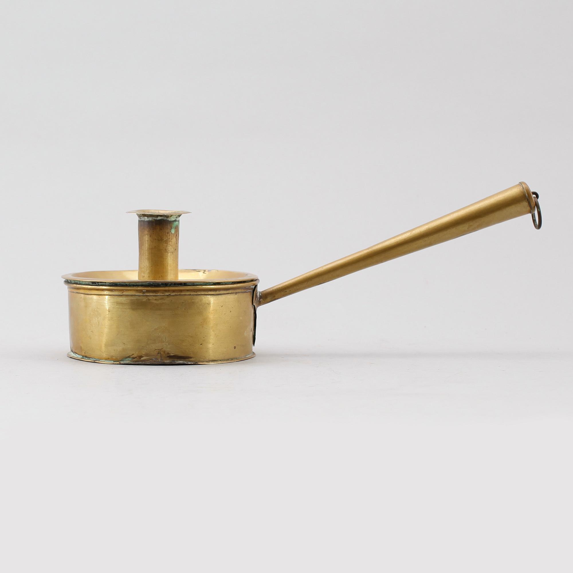 LJUSSTAKE, mässing, tidigt 1800-tal.