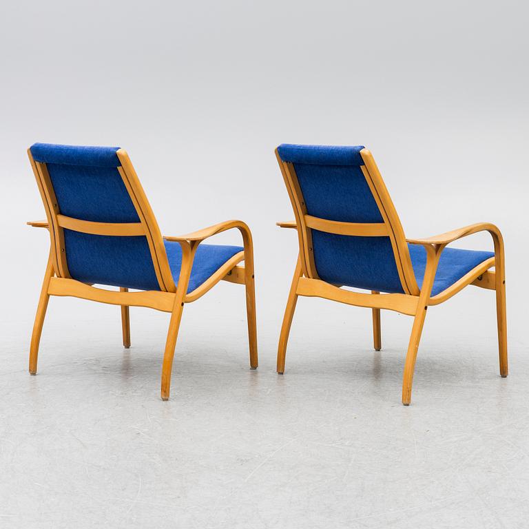 Yngve Ekström, a pair of 'Laminett' armchairs, Swedese, Sweden.