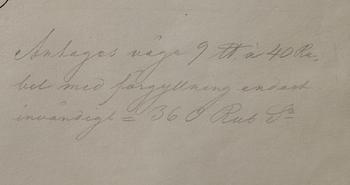 PIIRROS HOPEAESINEISTÄ, piirros, 1800-luvun alku.