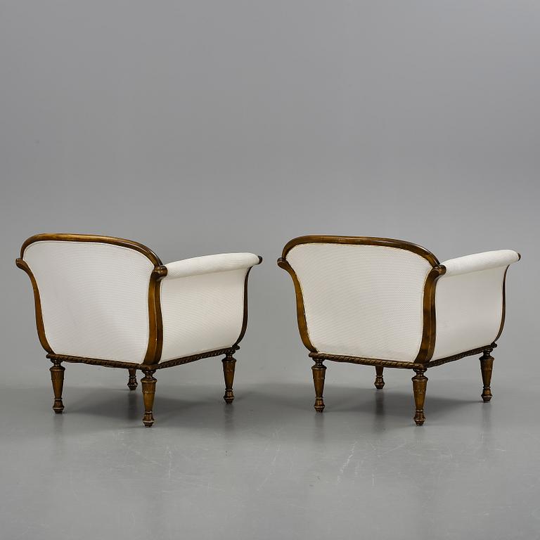 FÅTÖLJER, ett par, art deco, 1930-/40-tal.