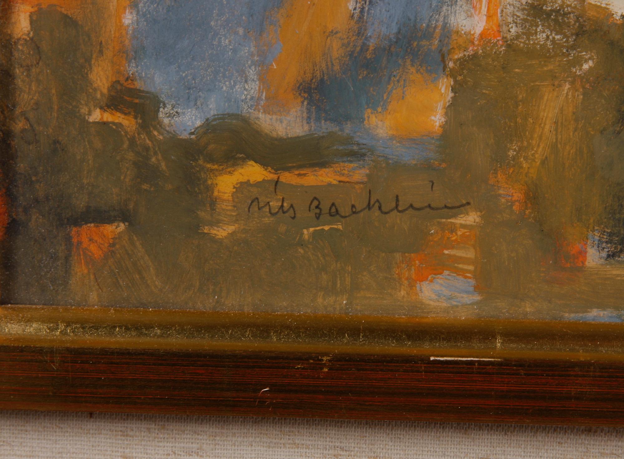 OKÄND KONSTNÄR, blandteknik, bär sign.