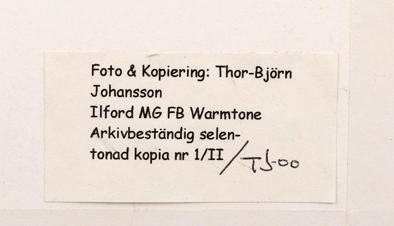 THOR-BJÖRN JOHANSSON, silvergelatinfotografi, signerad 1/II,  2000.