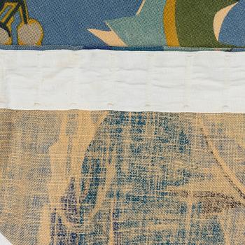 Dagmar Lodén, a pair of "tistlar" curtains, Jobs Handtryck, Sweden.