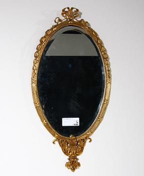 SPEGEL, mässing. Gustaviansk stil, 1900-tal. 