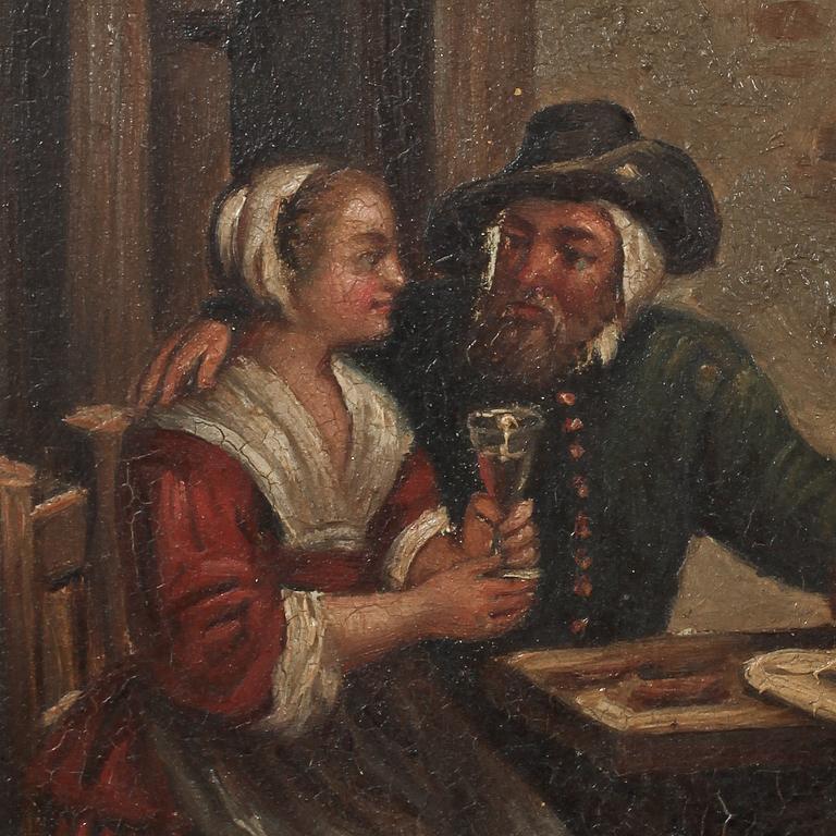 OKÄND KONSTNÄR, olja på plåt, 1800-tal.
