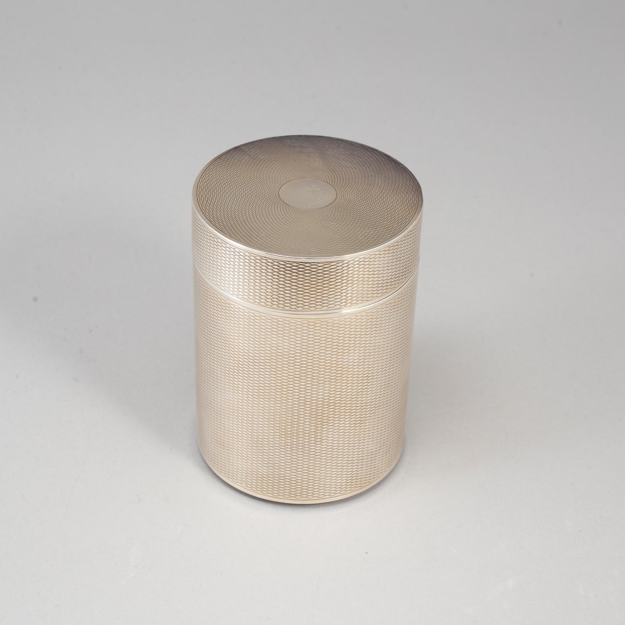HERMÈS, a silver plated tobacco box.
