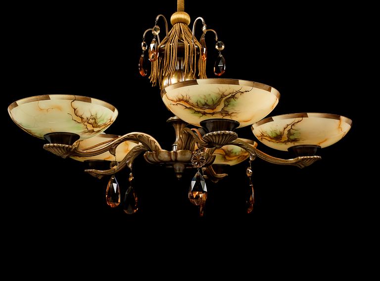 TAKLAMPA, 1900-talets första hälft, höjd ca 55 cm.