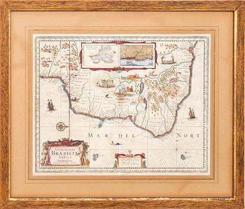 Henricus Hondius II, map of Brazil, ca 1635.