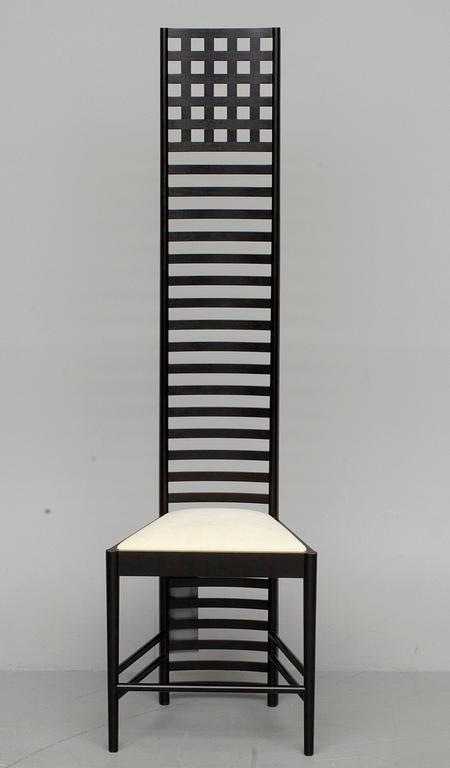 STOL "Hill House", Charles Rennie Mackintosh för Cassina, Italien, 1970-tal. Formgiven 1902.