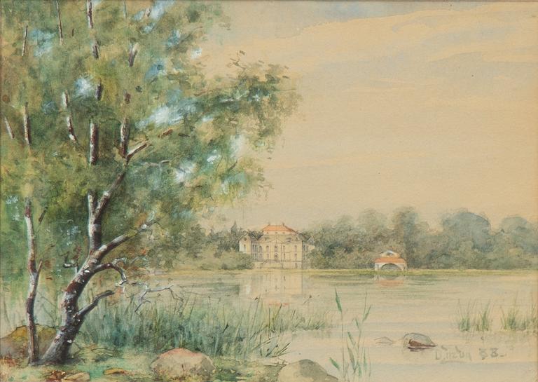 Olle Hjortzberg, View of Näsby Castle.