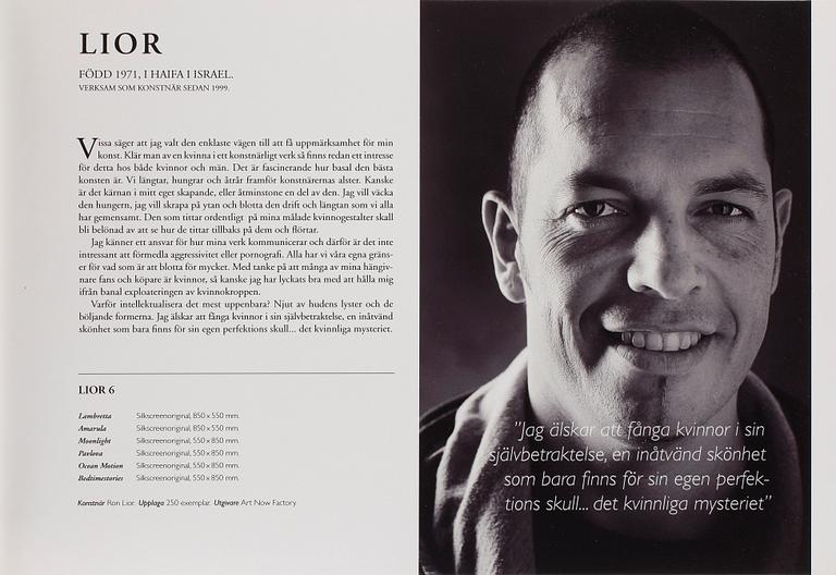 RON LIOR, mapp med 6 seriegrafier, signerad o numrerad 168/250.