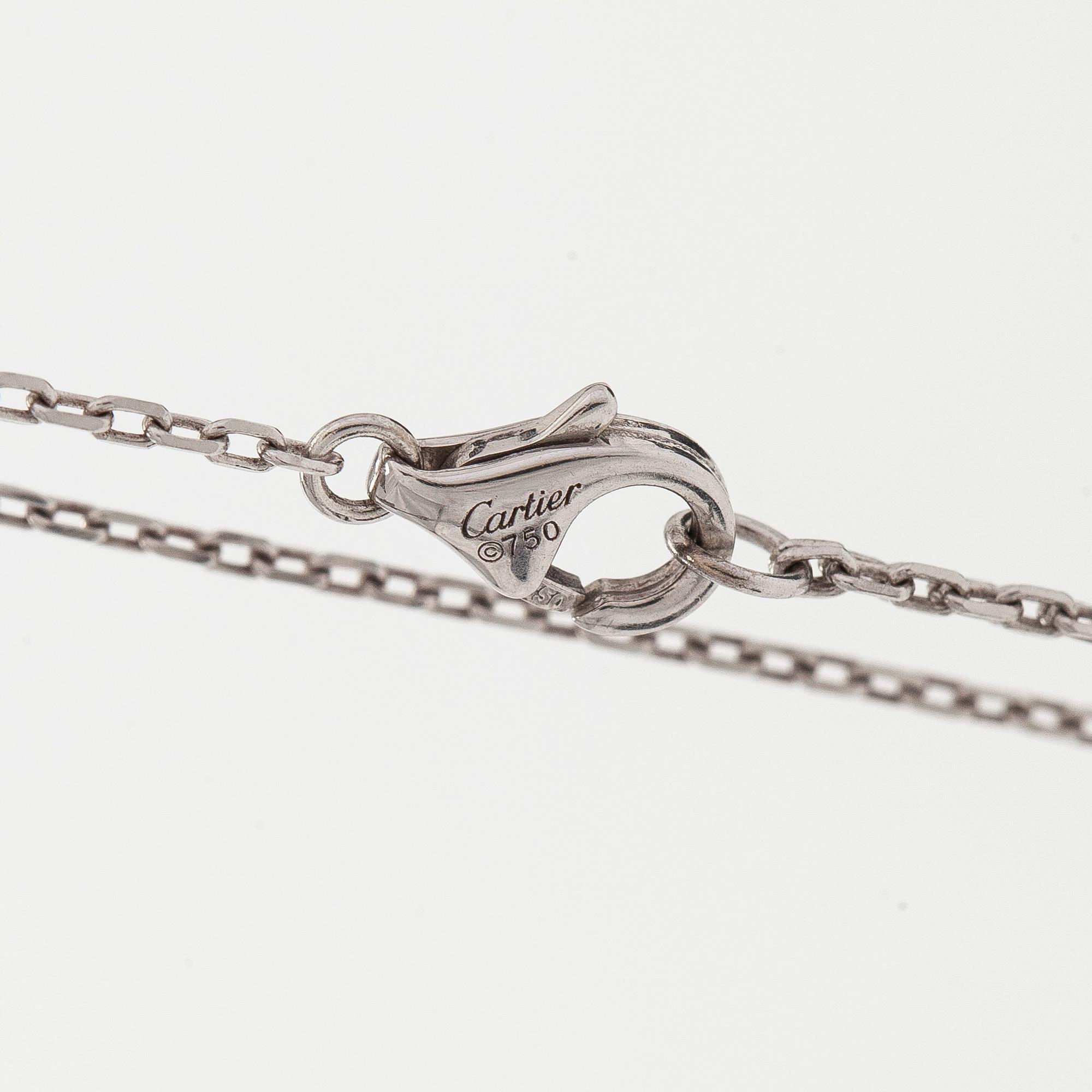 Cartier, an 18K white gold 'd'Amour' necklace, with a brilliant-cut diamond.