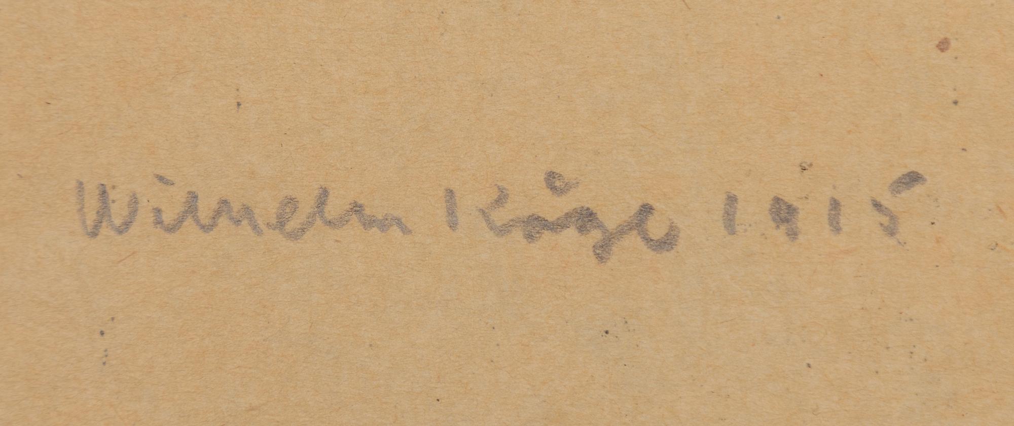 Wilhelm Kåge, a  set of two linocuts, signed and dated 1915-18.