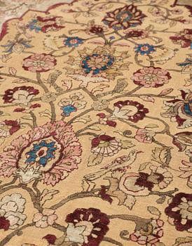 SEMI-ANTIQUE SILK KASHAN SOUF. 211 x 130 cm.