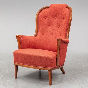 CARL MALMSTEN, a 'Vår Fru' mahogany easy chair from AB O.H. Sjögren, Tranås. Second half of the 20th century.