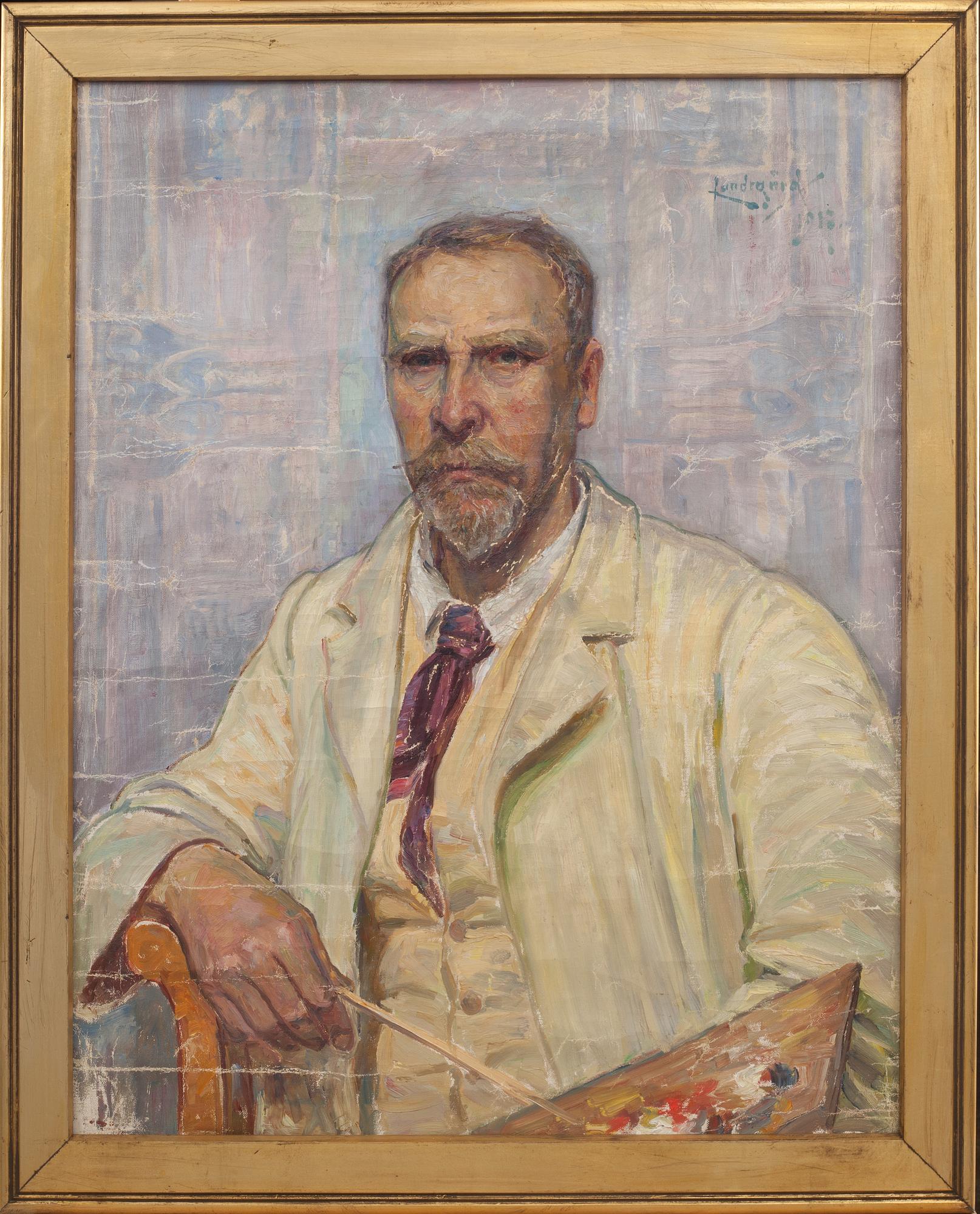 JUSTUS LUNDEGÅRD, olja på duk, signerad o daterad 1917.