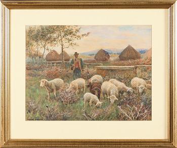 TREVOR HADDON, akvarell, signerad.