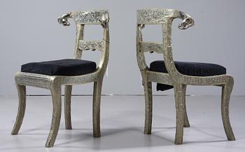 SALONGSGRUPP, 4 delar, empirestil, orientalisk, 1800/1900-tal.