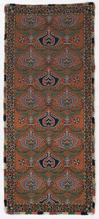 Sled cushion in folk art style, 20th century. 155 x 70 cm.