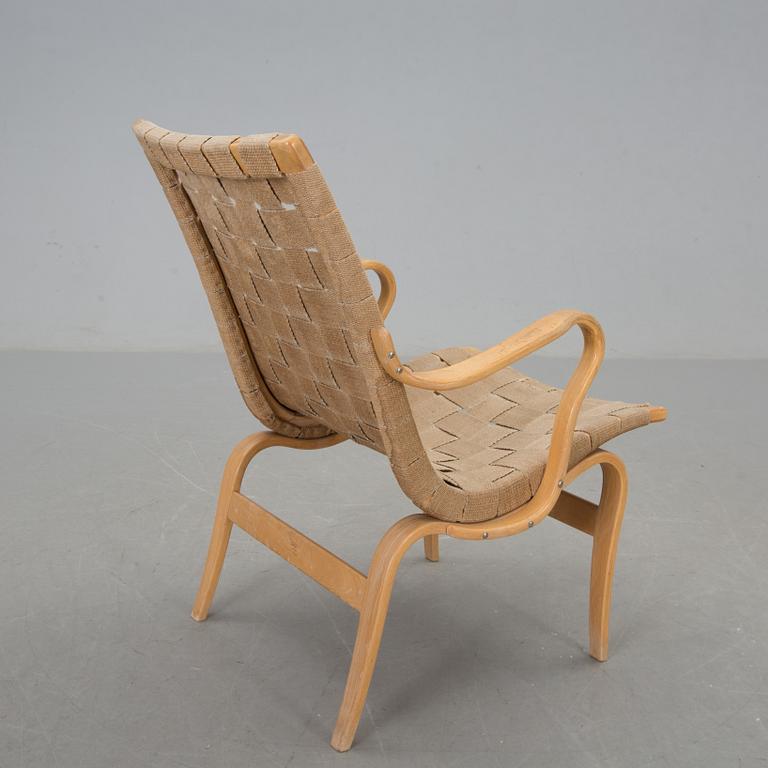 KARMSTOL, "Eva", Bruno Mathsson för firma Karl Mathsson, Värnamo 1976.