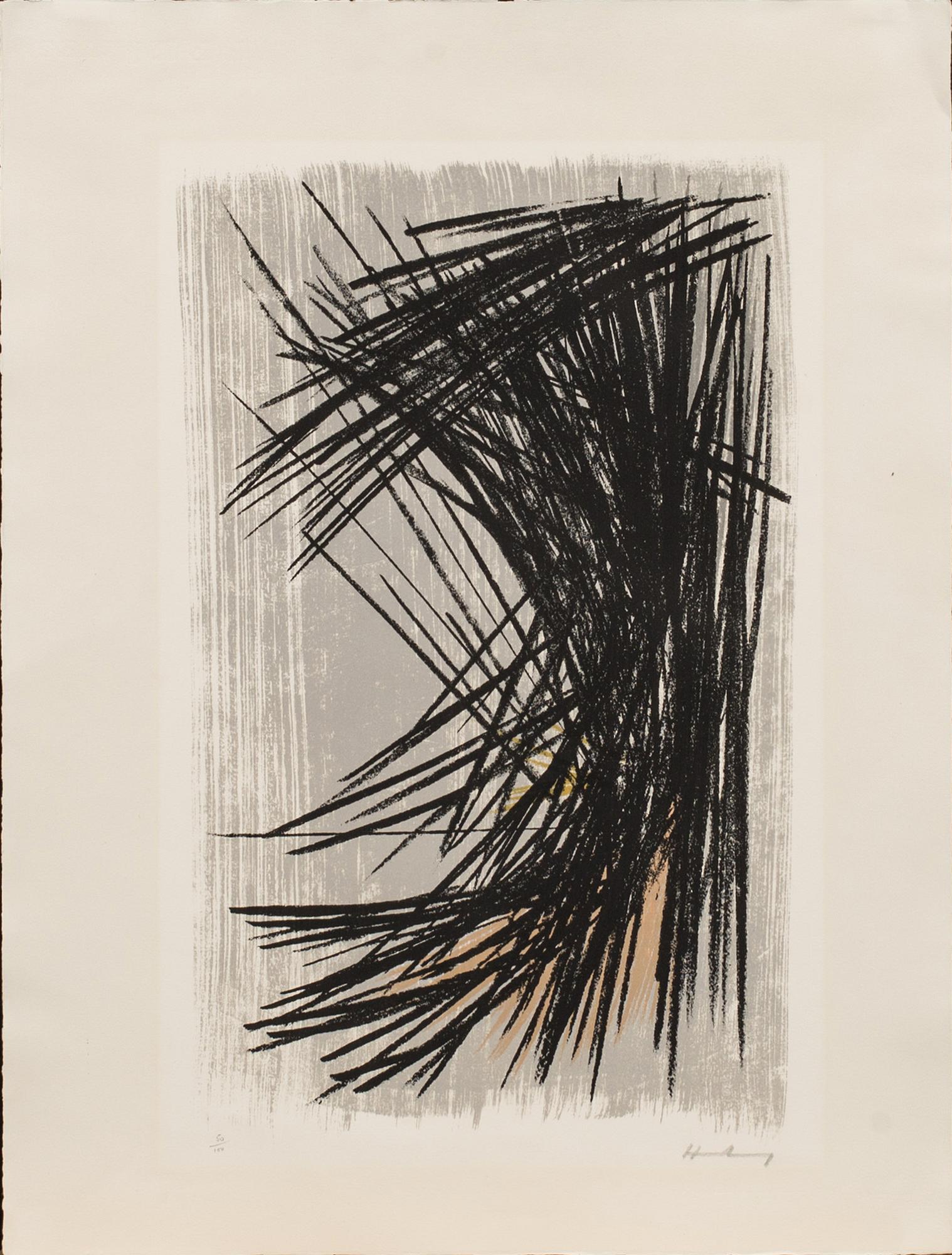 HANS HARTUNG, färglitografi, signerad och numrerad 50/100.