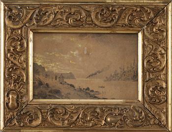 LUDWIG MESSMAN, akvareller med täckvitt, 4 st, 2 sign.