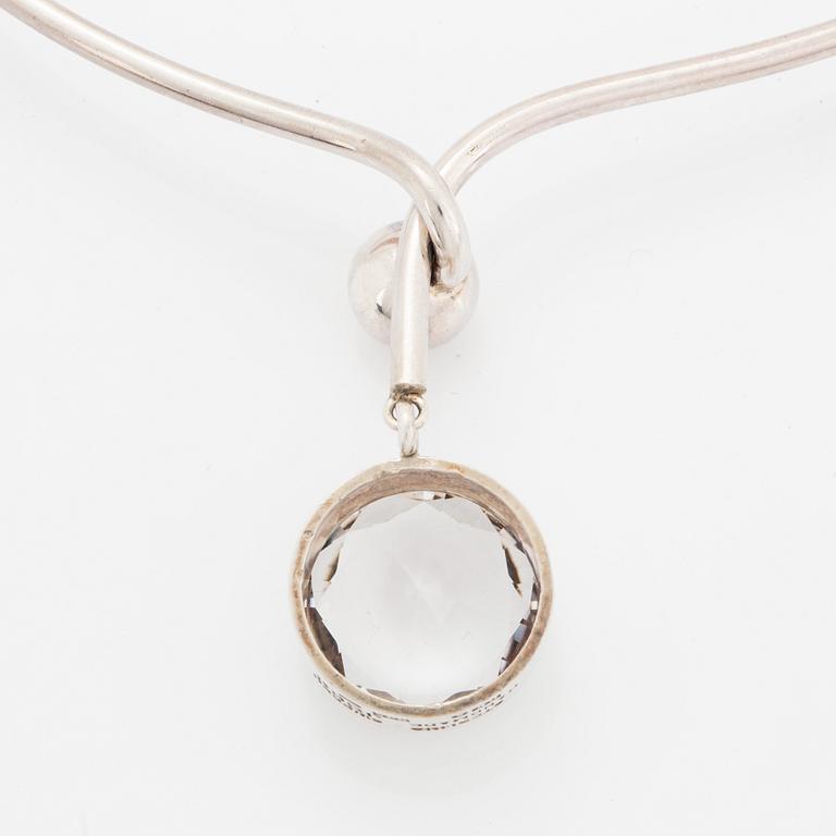 Sterlingsilver and rock crystal necklace.
