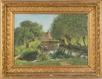 Otto Hagborg, Kvinna vid kvarndamm.