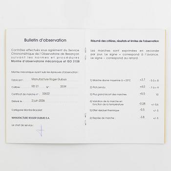 Roger Dubuis, AquaMare, Just for friends, wristwatch, 35 x 35 (49) mm.