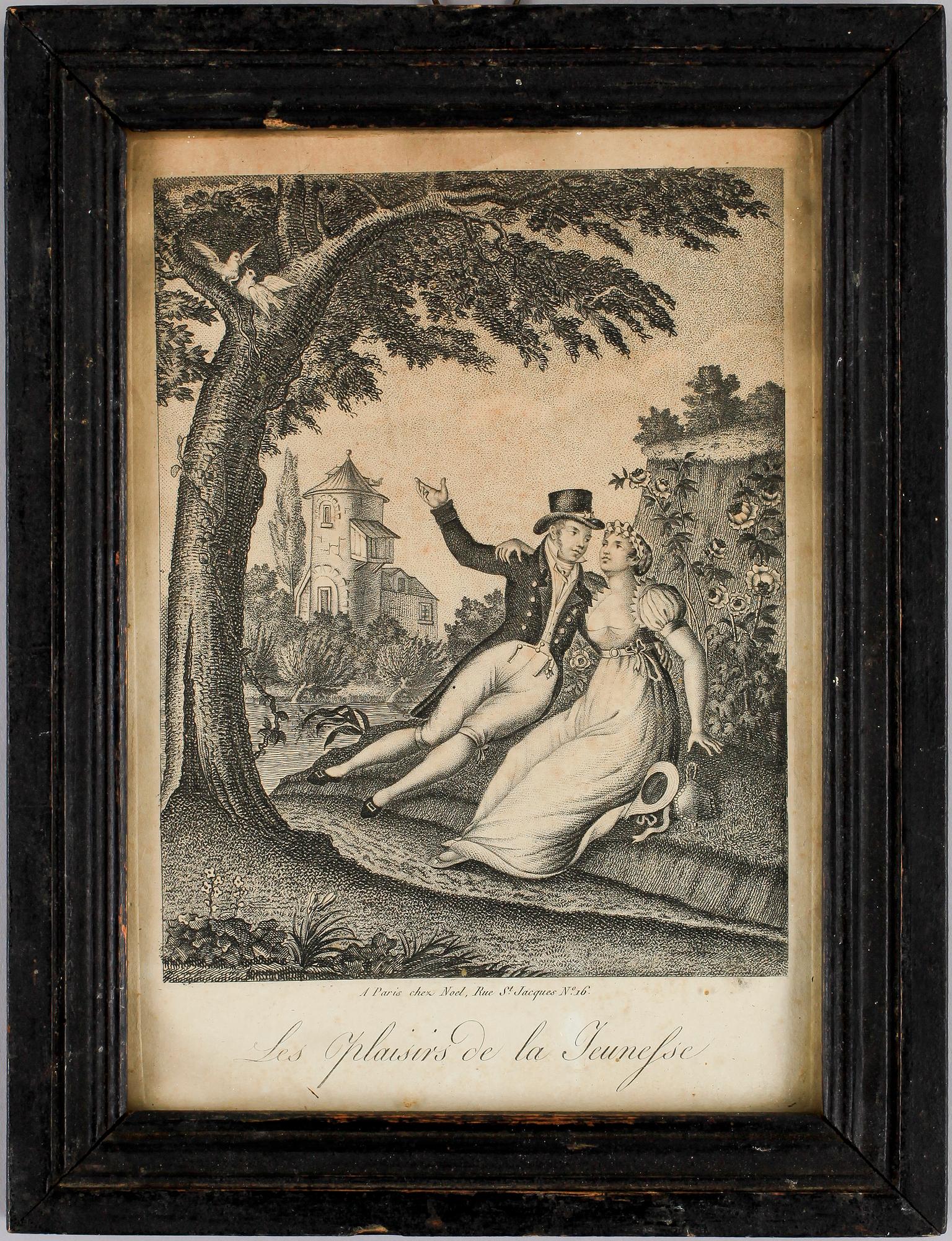 PARTI KOPPARSTICK OCH GRAFISKA BLAD, 7 st, 1700-1800-tal.