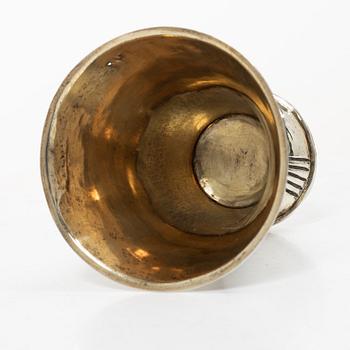 A parcel-gilt silver beaker, mark of Anders Gottfrid Roos, Turku, Finland, 1811.