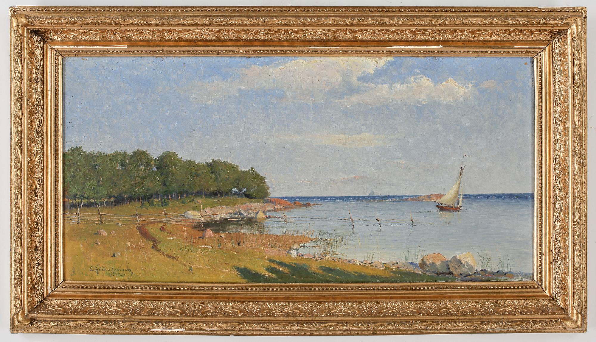 ERIK ABRAHAMSSON, olja på duk, signerad.
