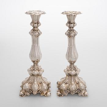 A pair of candelsticks, Finnish import mark by Hugo Grün, Helsinki 1928.