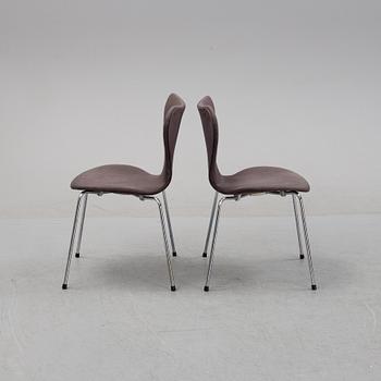 Arne Jacobsen, stolar, 10st, "Sjuan", Fritz Hansen, 1980.
