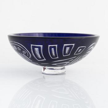 Lars Hellsten, skål, ariel, "Baccus IV", Orrefors Gallery, 29/40, 1988.