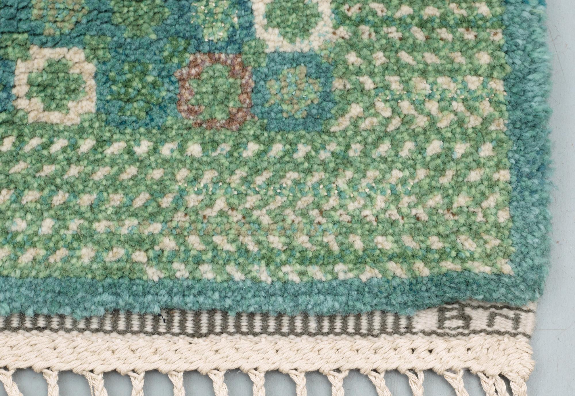 MATTA. "Bankrabatten grön". Flossa. 301 x 207 cm. Signerad AB MMF BN.