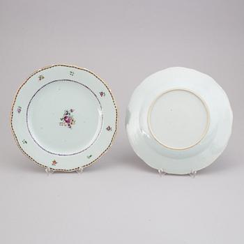 A set of 10 famille rose dishes, Qing dynasty, Qianlong (1736-95).