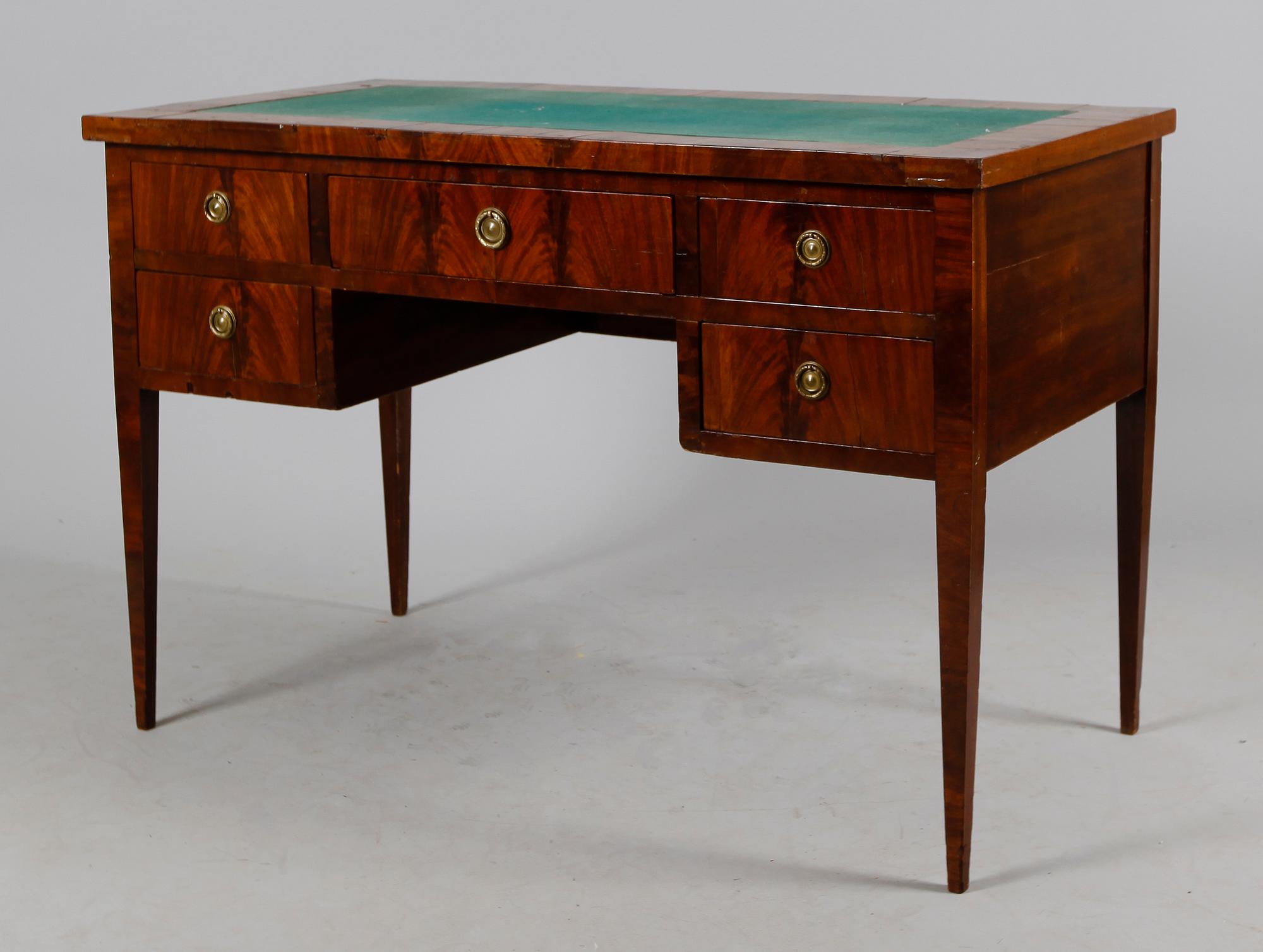 SKRIVBORD SAMT STOL, 1800-talets mitt.