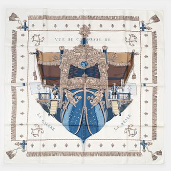 Hermès, scarf, "Vue du Carosse de la Galère La Réale".