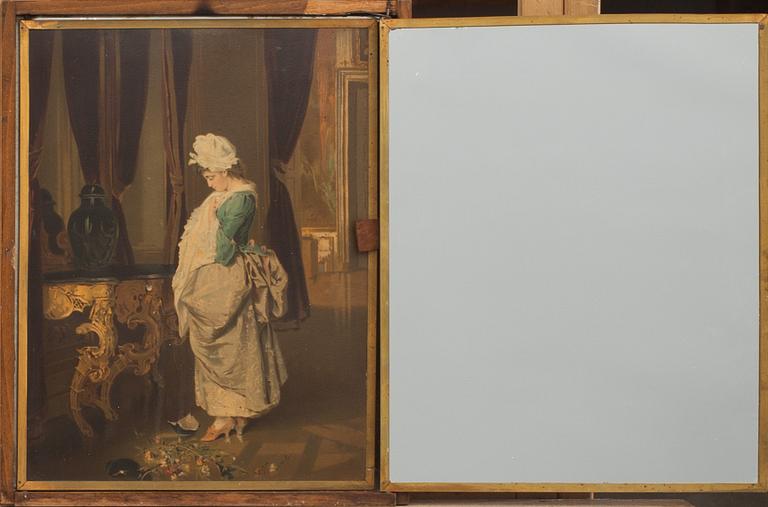 SPEGEL, 1800-talets andra hälft. Märkt; "BREVETE SDGD LB patented 1876".