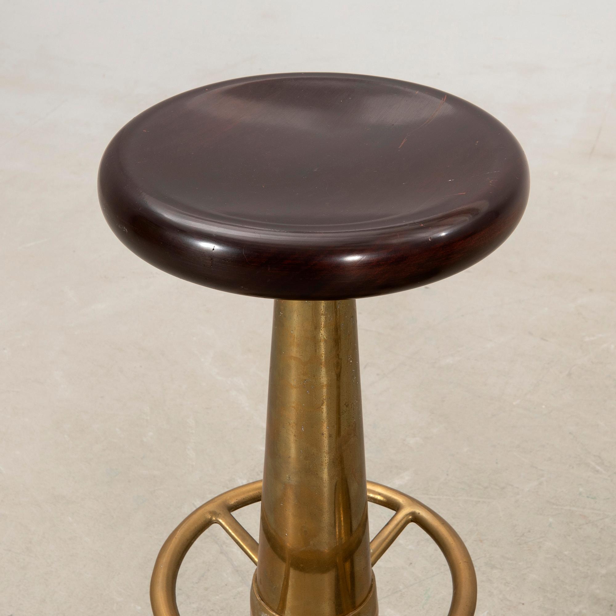 bar stools a pair for a boat first half of the 20th century.