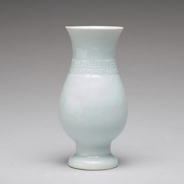 A claire de lune glazed vase, presumably 19th Century.