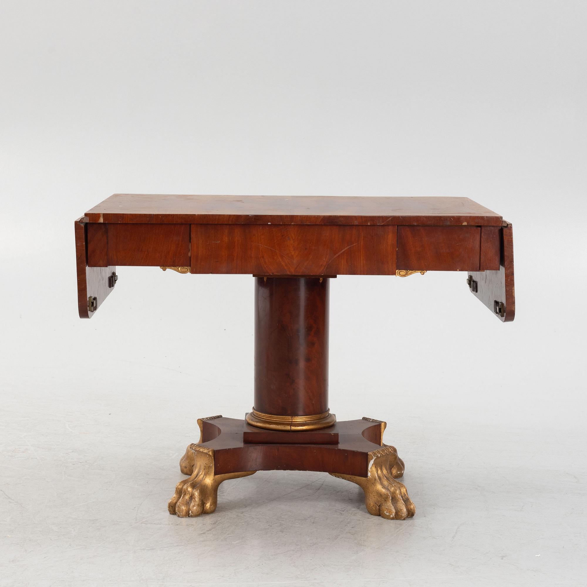 A Swedish Mahogany Table, Karl-Johan, early 19th century.