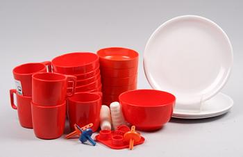 PARTI PLAST, ca 12 delar, 1960/70-tal, Danmark.