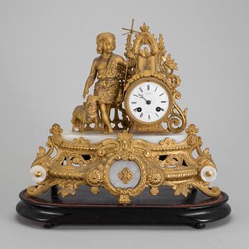 A neo rococo mantel clock by Tornberg Stockholm in the second half of the 19th century.