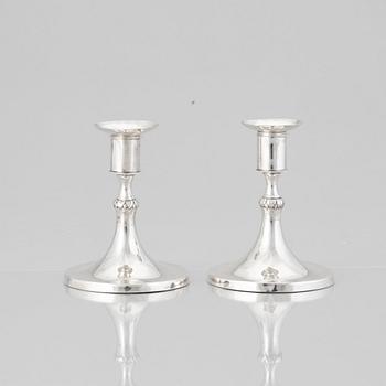 A pair of  Gustavian candlesticks, mark of Mikael Nyberg, Stockholm 1787.